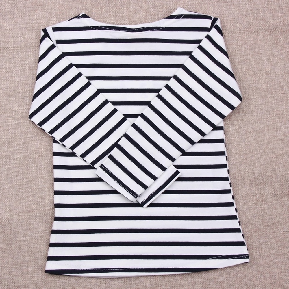 Toddler Kids Striped Long Tee - RED - Picture 4 of 6